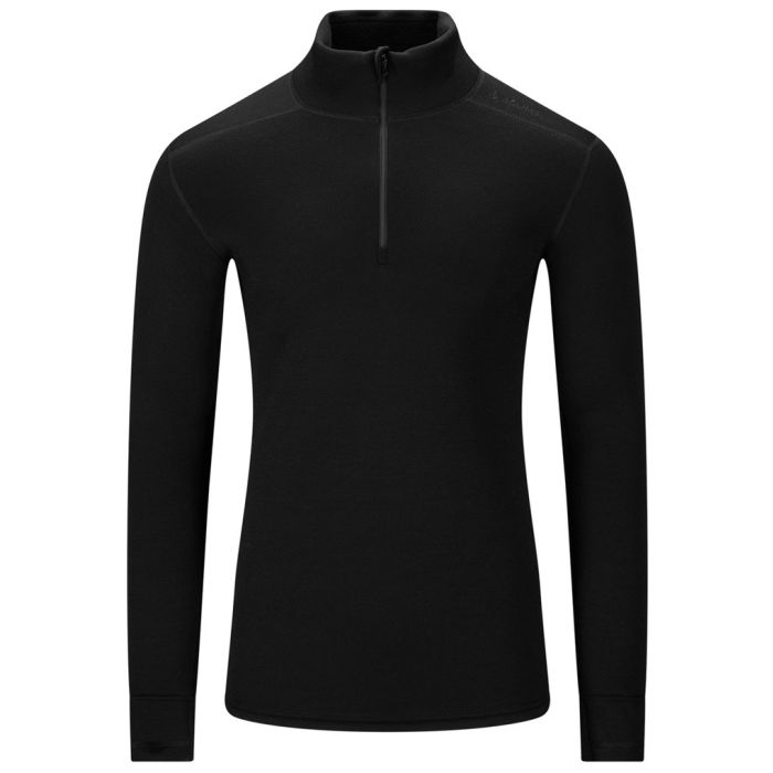 Aclima Fleecewool Polo Zip Jet Black