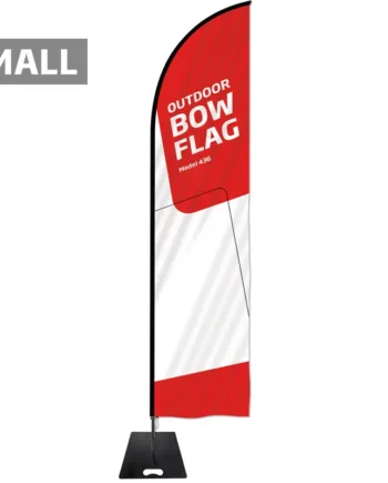Beachflag Outdoor Bow Flag Medium Inkl Flag Flad Sort Fod