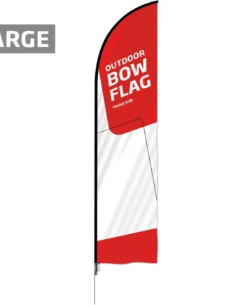 Beachflag Outdoor Bow Flag Sort Stang Inkl Flag Jordspyd