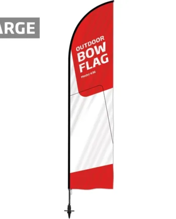 Beachflag Outdoor Bow Flag Sort Stang Inkl Flag Screw Flag Base