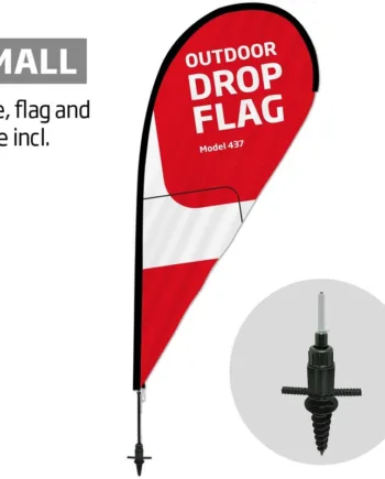 Beachflag Outdoor Drop Flag Inkl Flag Skruespyd
