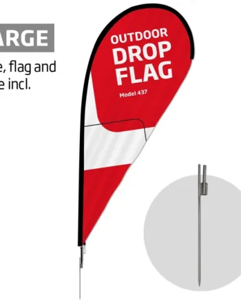 Beachflag Outdoor Drop Flag Inkl Flag Spike Flag Base