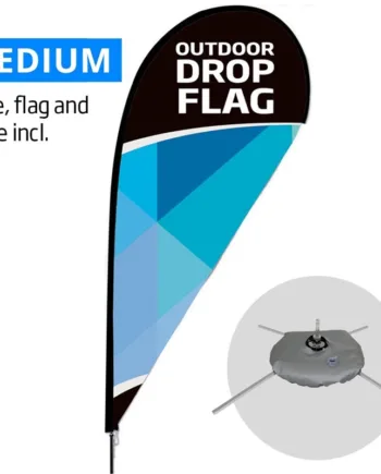 Beachflag Outdoor Drop Flag Medium Inkl Flag Cross Flag Base