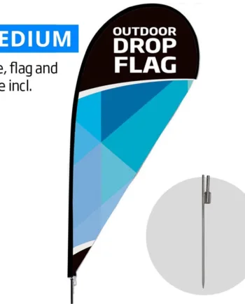 Beachflag Outdoor Drop Flag Medium Inkl Flag Spike Flag Base