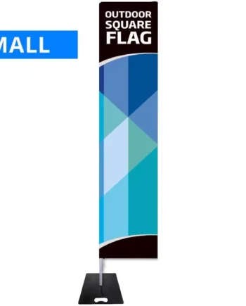 Beachflag Outdoor Square Flag Inkl Stang Flag Sort Flag Fod