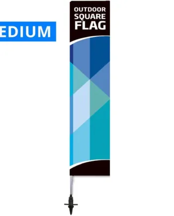 Beachflag Outdoor Square Flag Medium Inkl Stang Flag Screw Fod