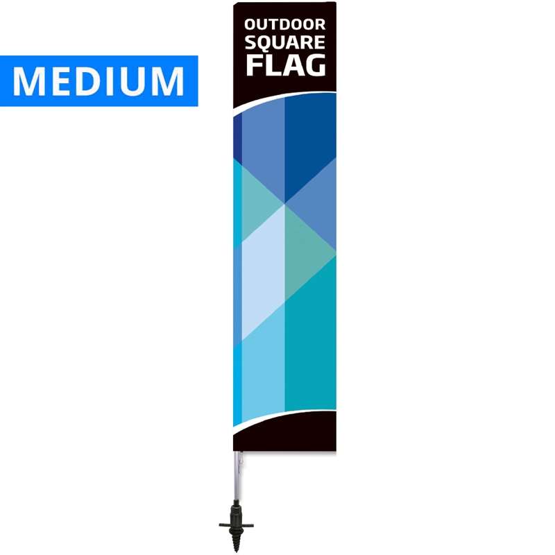Beachflag Outdoor Square Flag Medium Inkl Stang Flag Screw Fod