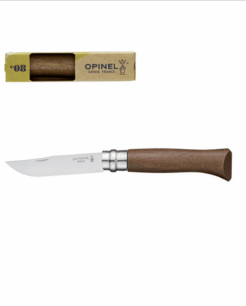 Classic Stainless Steel Valnød  Rustfri Foldekniv Opinel