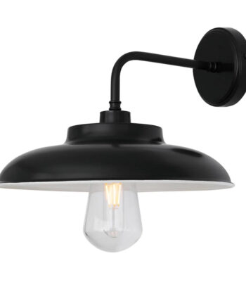 Darya Brass Outdoor Væglampe Ip65 Mullan Pulverlakeret Sort