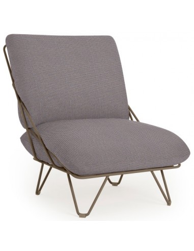 Diabla Valentina Loungestol Stål Tekstil Bronze Domino Loto Bronze Meleret