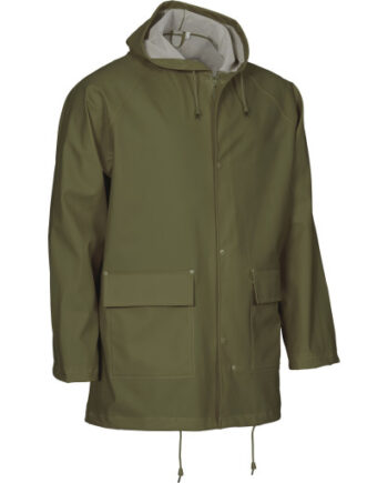 Elka Outdoor Regnjakke Pvc Olivengrøn Str