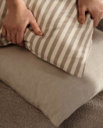 Ferm Living Strand Outdoor Cushion Carob Brown Parchment