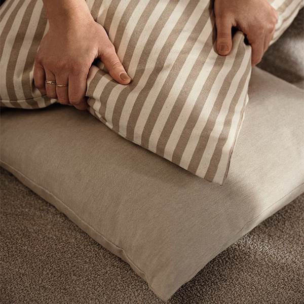 Ferm Living Strand Outdoor Cushion Carob Brown Parchment
