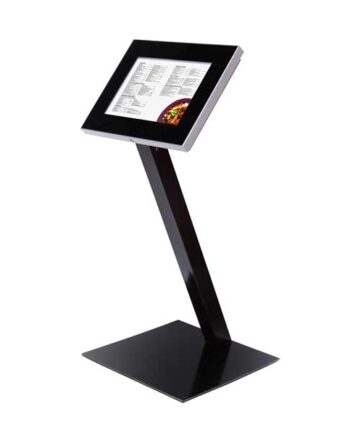 Fritstående Outdoor Premium Menu Stander Sort Med Led