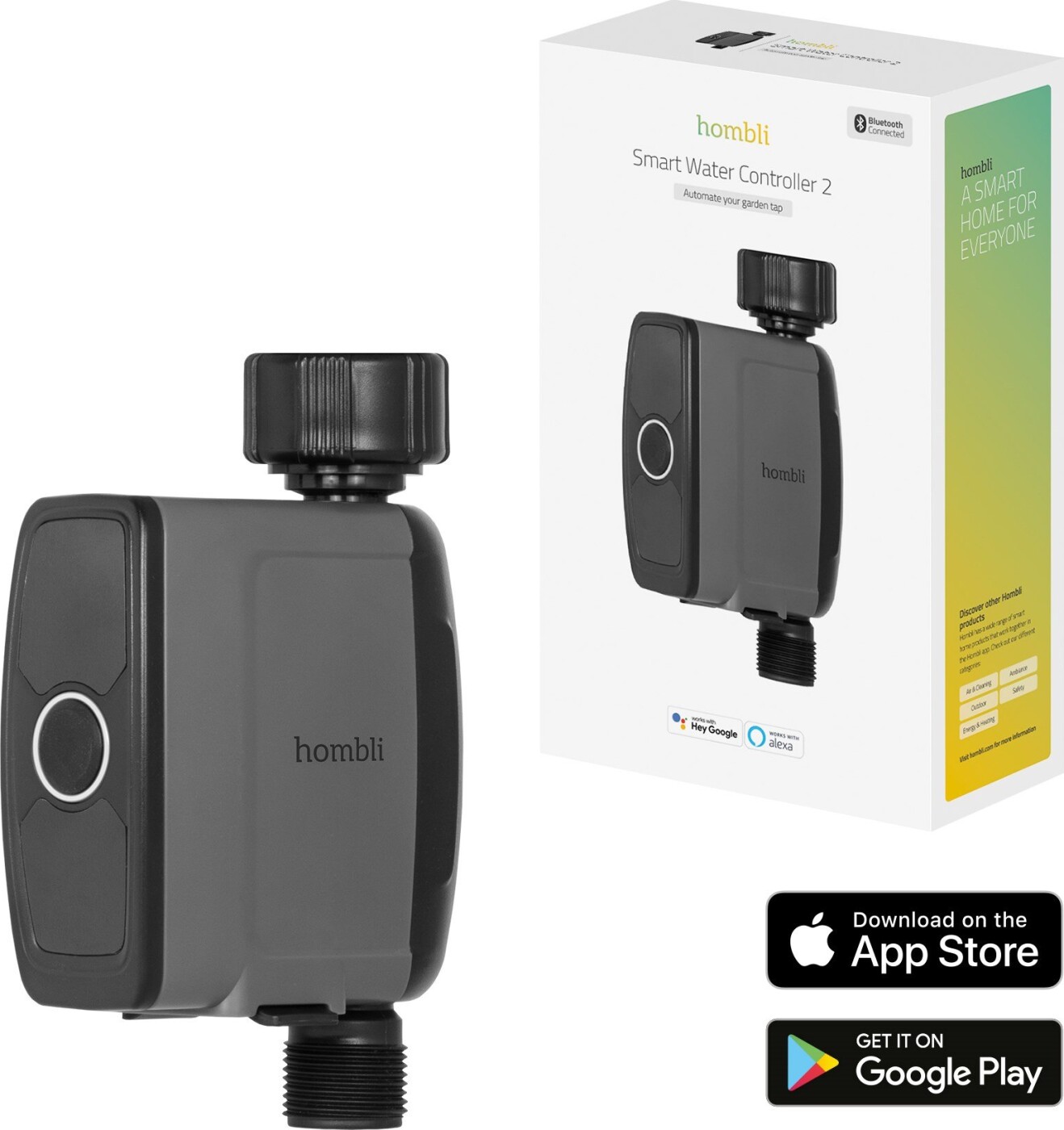 Hombli Smart Outdoor Bluetooth Water Controller Black