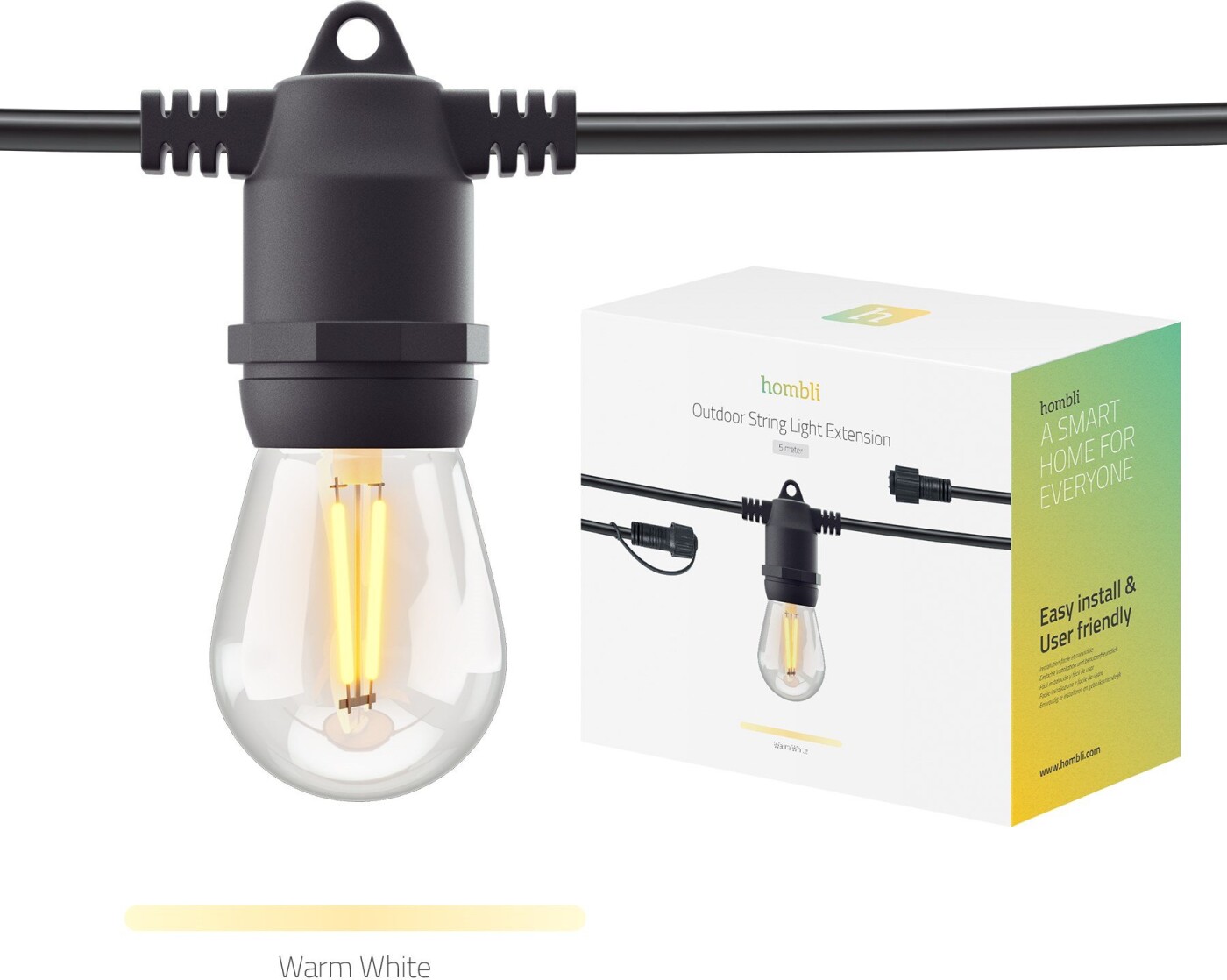 Hombli Smart Outdoor Lyskæde Forlænger Meter