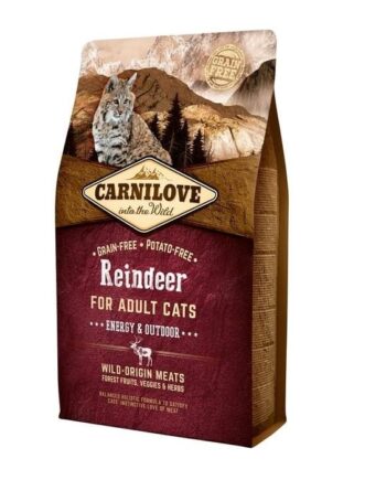 Kattemad Tørfoder Carnilove Energy   Outdoor Rensdyr