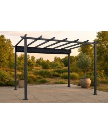 Laz Havepavillon Aluminium Polyester H245 B395 D295 Sort Sort