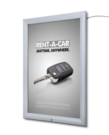 Led Tophængslet Plakatramme Med Lås Væg 70x100