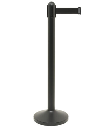 Leder Stolpe Outdoor Sort Med Sort Sele 210