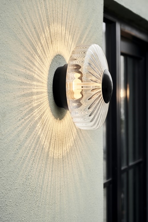 New Wave Optic Outdoor Væglampe Dæmpbar Clear