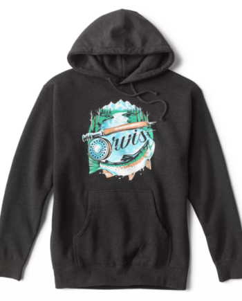Orvis Rainbow Trout Hoodie Charcol