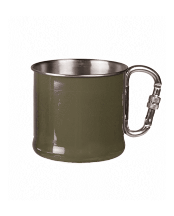 Outdoor Kop Med Karabinhåndtag 500ml Steel Mil Tec
