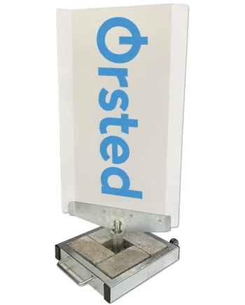Outdoor Spin Sign Gadeskilt Hvid