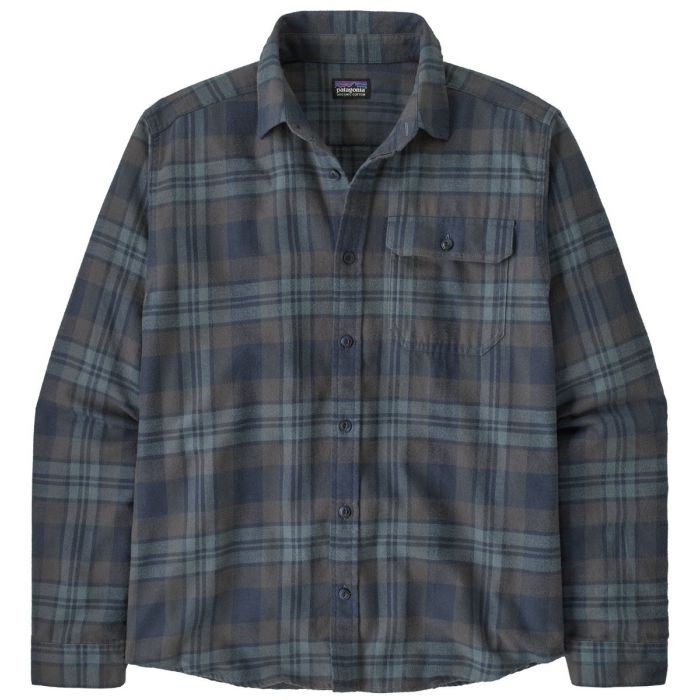 Patagonia Fjord Flannel Skjorte Paw:smoulder Blue