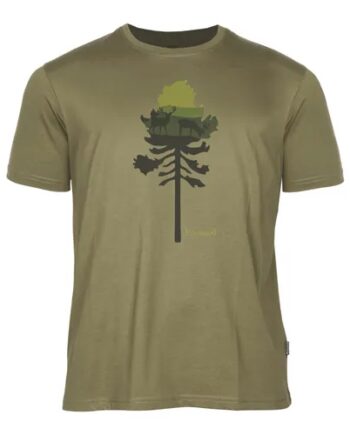Pinewood Finnveden Recycled Outdoor Shirt Herre Olive Mel Pine Tree