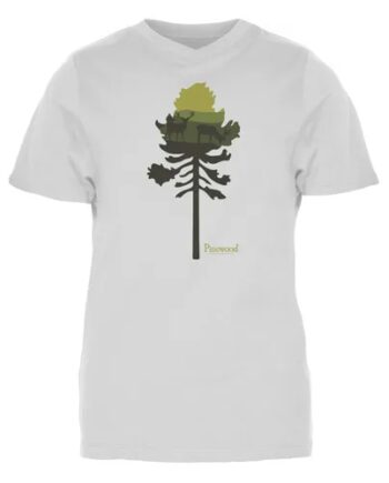 Pinewood Finnveden Recycled Outdoor Shirt White Mel Pine Tree