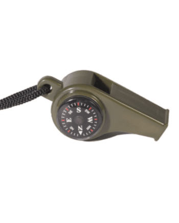 Plastic Whistle Compass Thermometer Mil Tec