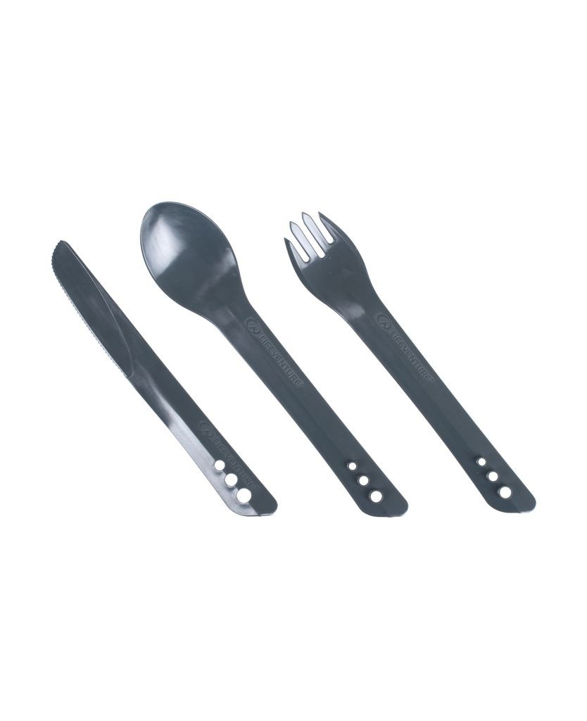 Plastik Bestik Ellipse Cutlery Set Liveventure Grå