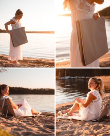 Scandinavian Collection Strandmåtte Med Ryglæn Foldbar