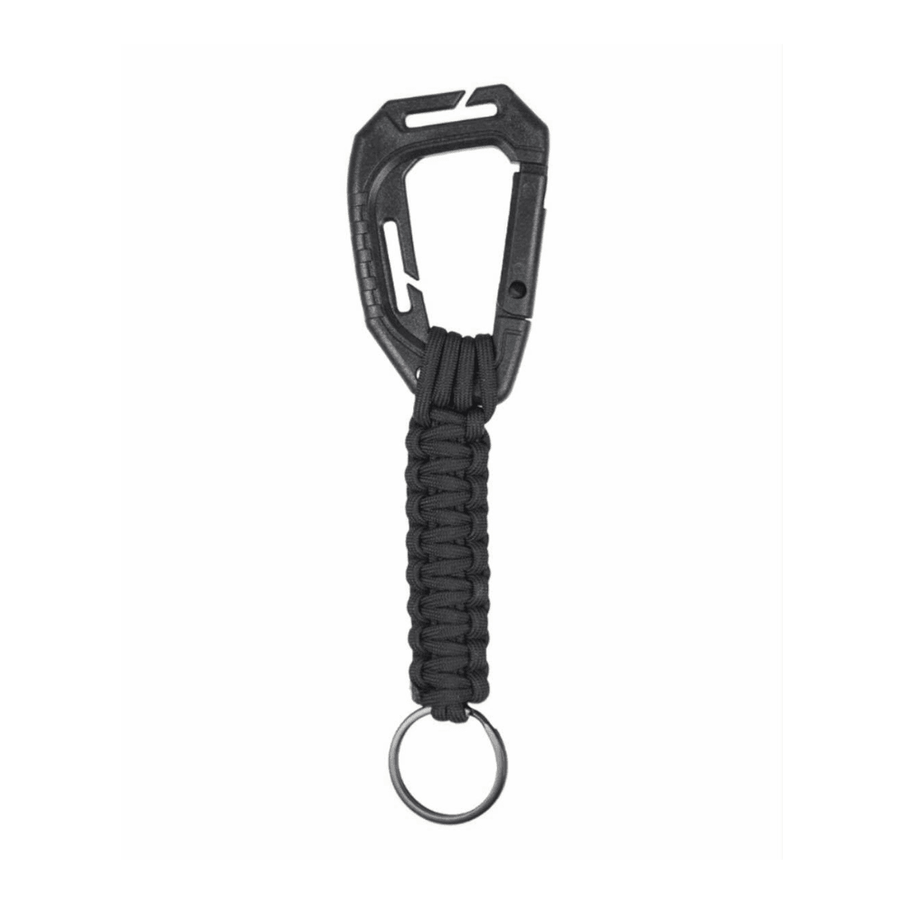 Sort Nøgleholder Paracord Carabiner Molle Mil Tec