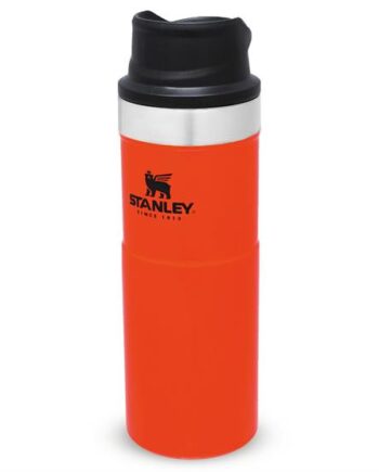 Stanley Heritage Trigger Action Travel Mug 47l Blaze Orange