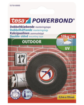 Tape Dobbeltklæbende 19mm Meter Tesa Outdoor