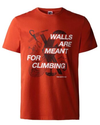 The North Face Mens Outdoor Graphic Tee Orange Rusted Bronze Large
