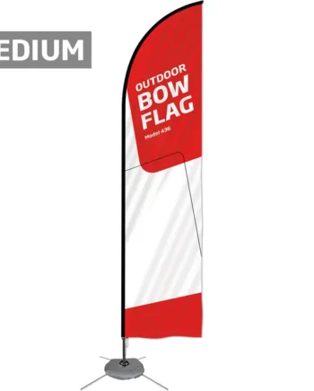 Udendørs Buet Flag Medium Inkl Flag Cross Fod