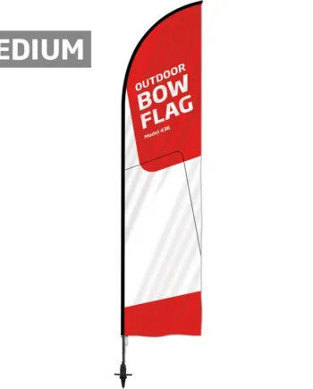 Udendørs Buet Flag Medium Inkl Flag Screw Flag Base